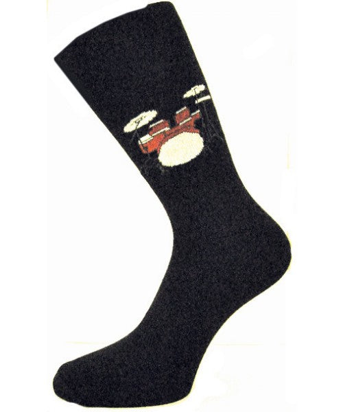 Music Notes Socks High Ankle Black (5 designs)
