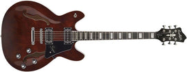 Hagstrom "Justin York" Super Viking Semi-Hollow Guitar in Trans Brown