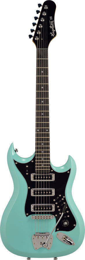 Hagstrom H-III Retroscape Guitar in Aged Sky Blue