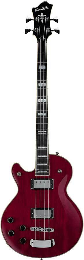 Hagstrom Left Hand Swede Bass Guitar in Wild Cherry