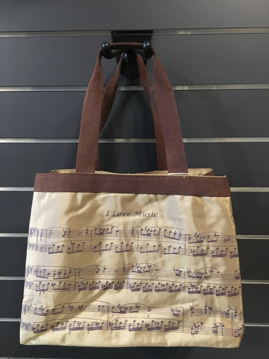 Copper Coloured Notation Tote Bag