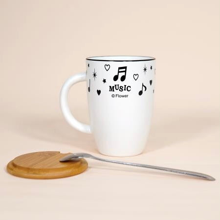 Music Mug Icon with Lid