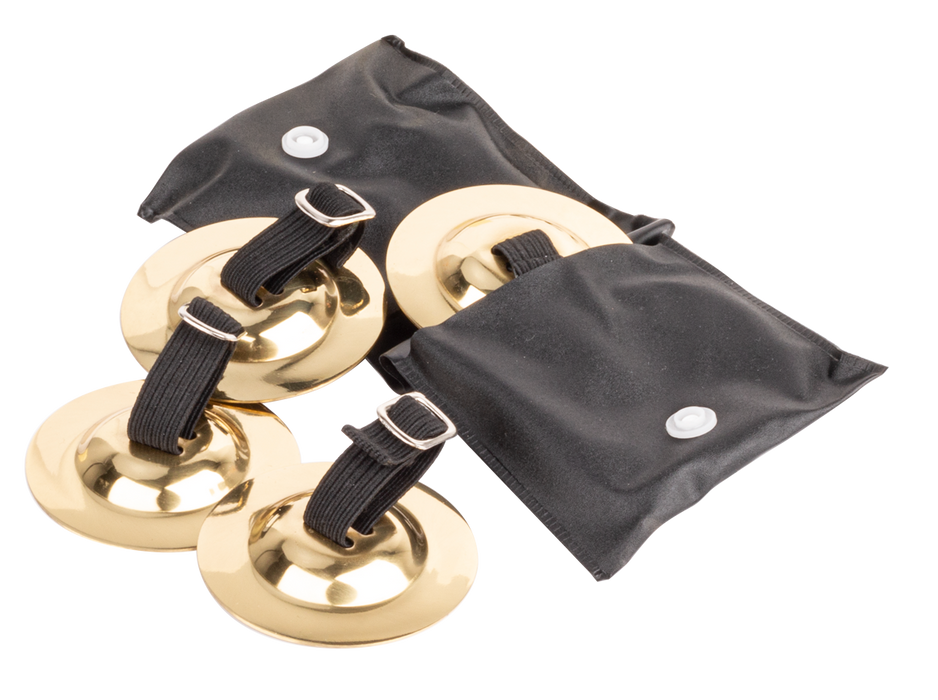 2 Inch Brass Finger Cymbals with Straps