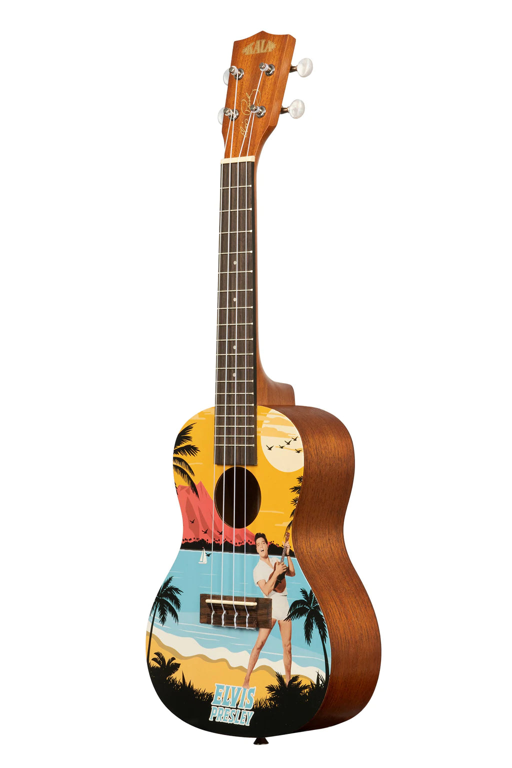 Kala Learn To Play Elvis Blue Hawaii Concert Ukulele Starter Kit