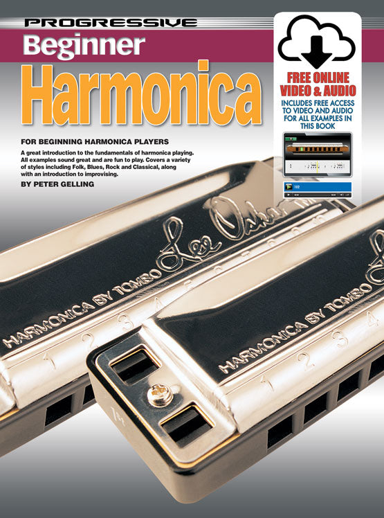 Progressive Beginner Harmonica w/ Online Media