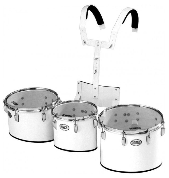Peace Marching Drum Trio Set with Carrier