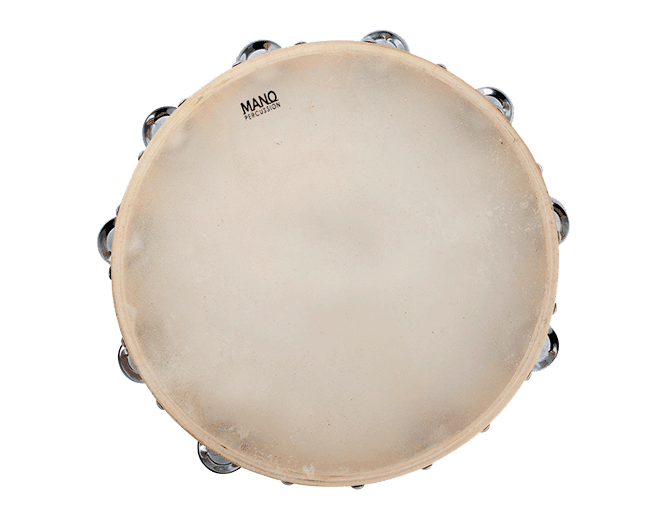 Mano Percussion 12 inch Tambourine 18 Pairs of Jingles Crescendo