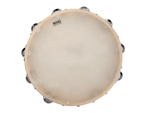 Mano Percussion 12 inch Tambourine 18 Pairs of Jingles