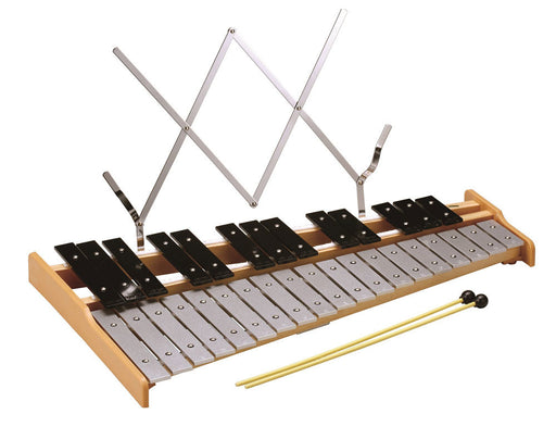 Opus Percussion 32-Note Glockenspiel with Sheet Music Holder & Beaters