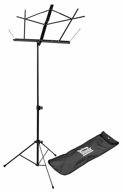 On Stage Music Stand Black Spring Trigger Release w/ Bag