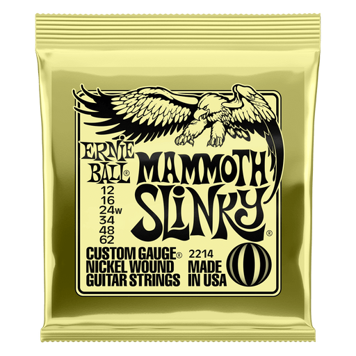 Ernie Ball Mammoth Slinky Nickel Wound Electric Guitar Strings - 12-62
