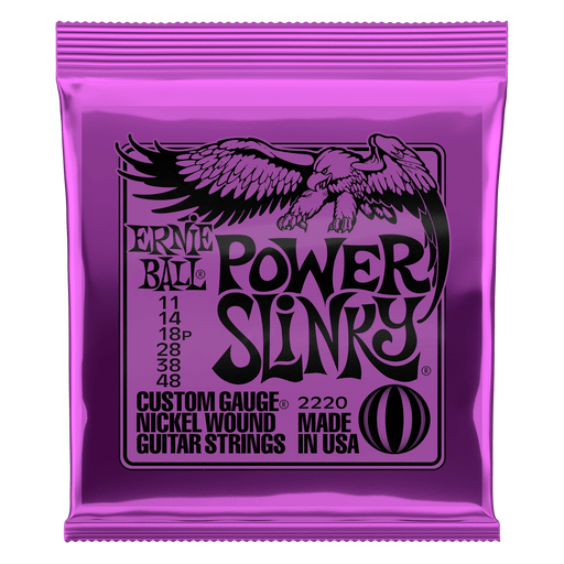 Ernie Ball Power Slinky Nickel Wound Electric Guitar Strings - 11-48