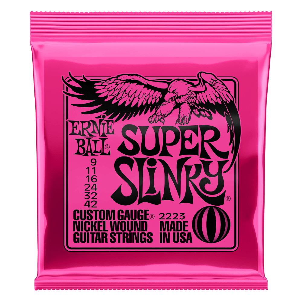 Ernie Ball Super Slinky Nickel Wound Electric Guitar Strings - 9-42