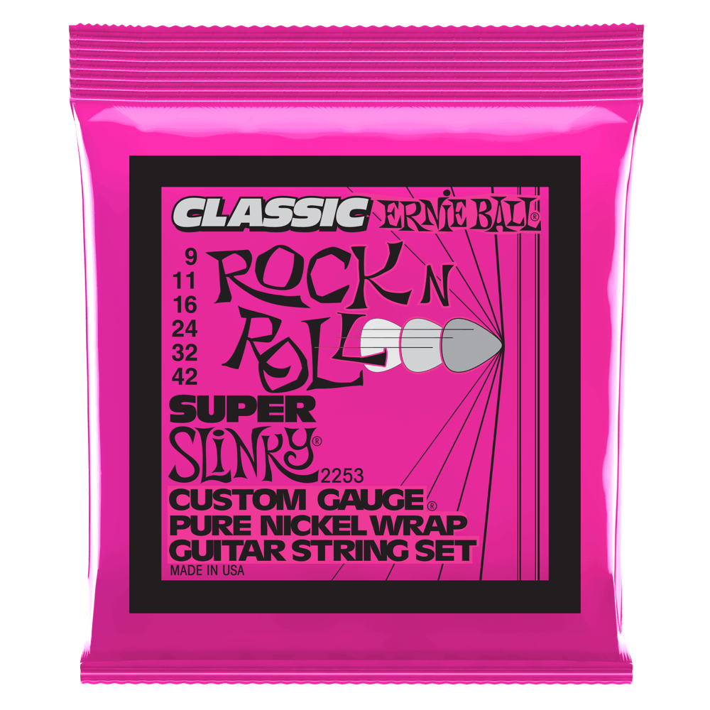 Ernie Ball Super Slinky Classic Rock N Roll Pure Nickel Wrap