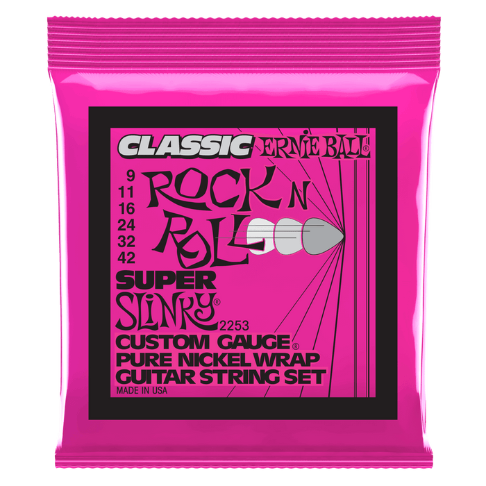 Ernie Ball Super Slinky Classic Rock N Roll Pure Nickel Wrap