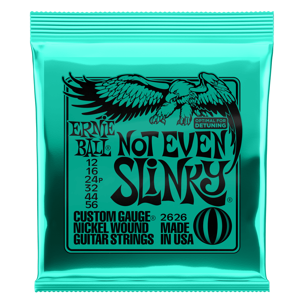 Ernie Ball Not Even Slinky Nickel Wound Electric Guitar Strings - 12-56
