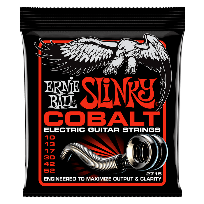 Ernie Ball Skinny Top Heavy Bottom Slinky Cobalt Electric Guitar Strings - 10-52