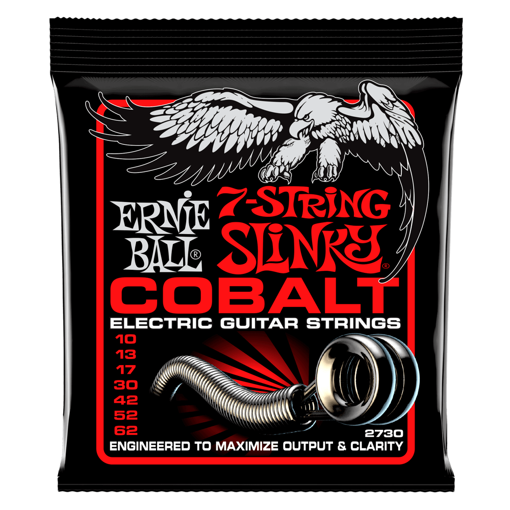 Ernie Ball Skinny Top Heavy Bottom Slinky Cobalt 7-String Electric Guitar Strings - 10-62