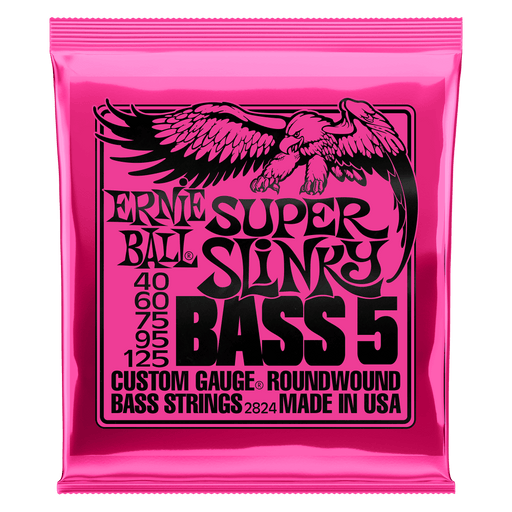 Ernie Ball Super Slinky 5-String Nickel Wound Electric Bass Strings - 40-125