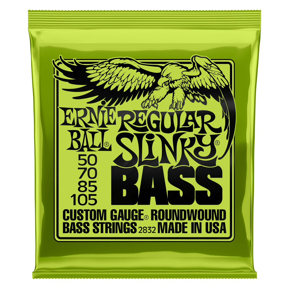 Ernie Ball Regular Slinky Nickel Wound Electric Bass Strings - 50-105