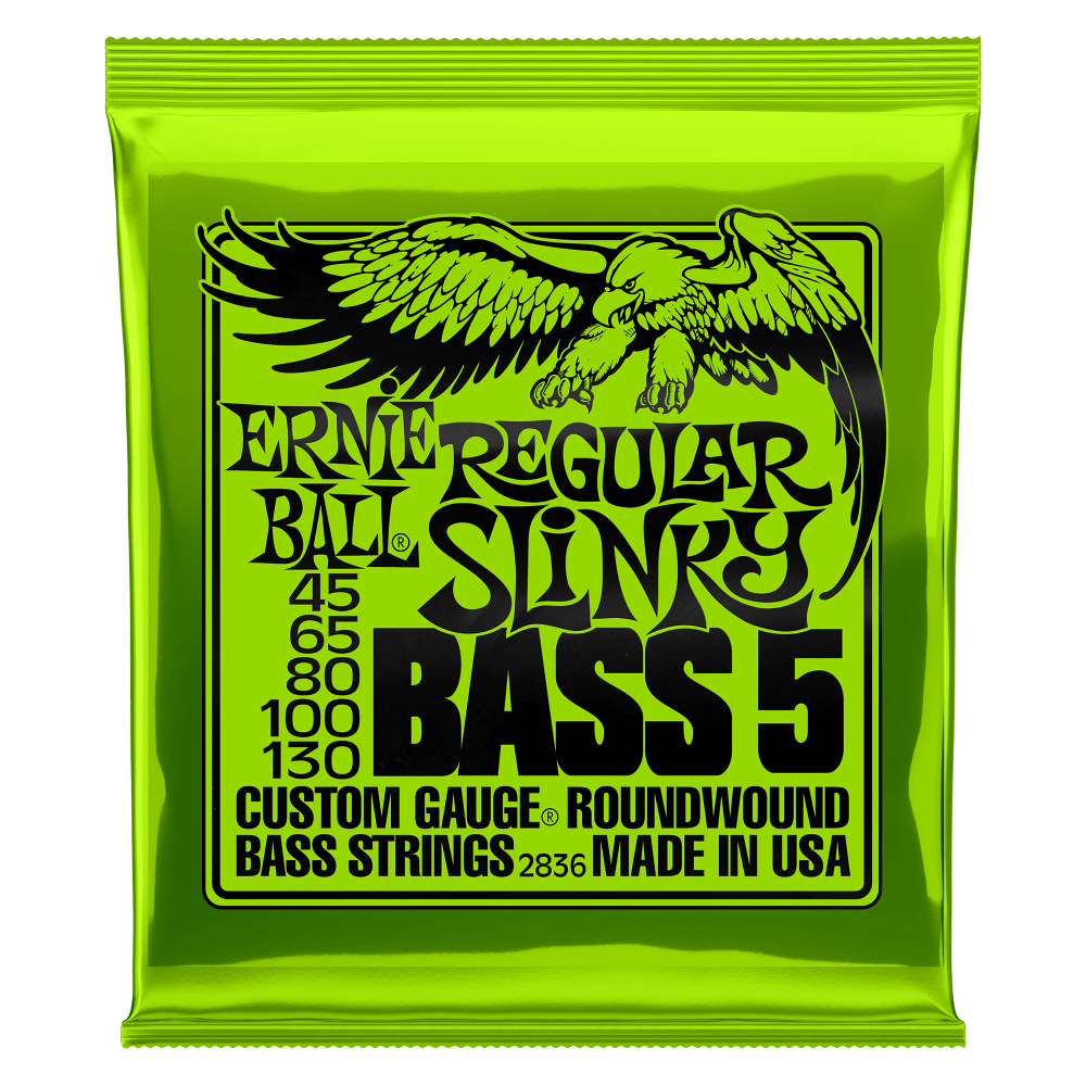 Ernie Ball Regular Slinky 5-String Nickel Wound Electric Bass Strings - 45-130