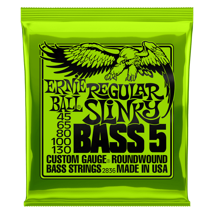 Ernie Ball Regular Slinky 5-String Nickel Wound Electric Bass Strings - 45-130
