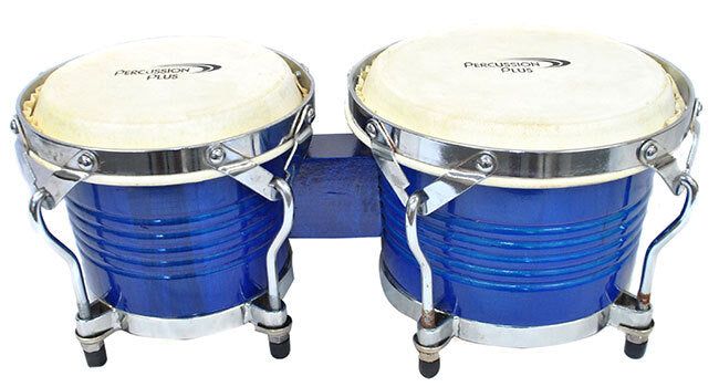 Percussion Plus Deluxe 6 & 7" Wooden Bongos in Gloss Lacquer Finish