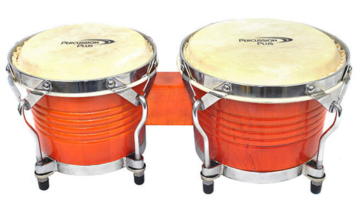 Percussion Plus Deluxe 6 & 7" Wooden Bongos in Gloss Lacquer Finish