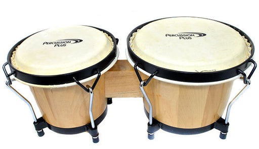 Percussion Plus 6 & 6-3/4" Wooden Bongos in Gloss Lacquer Finish in Bongo Bag