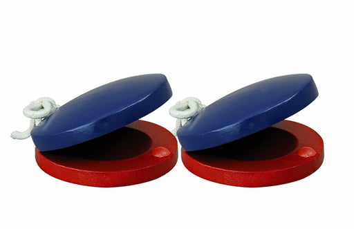Percussion Plus Plastic Castanets in Blue/Red (1-Pair)