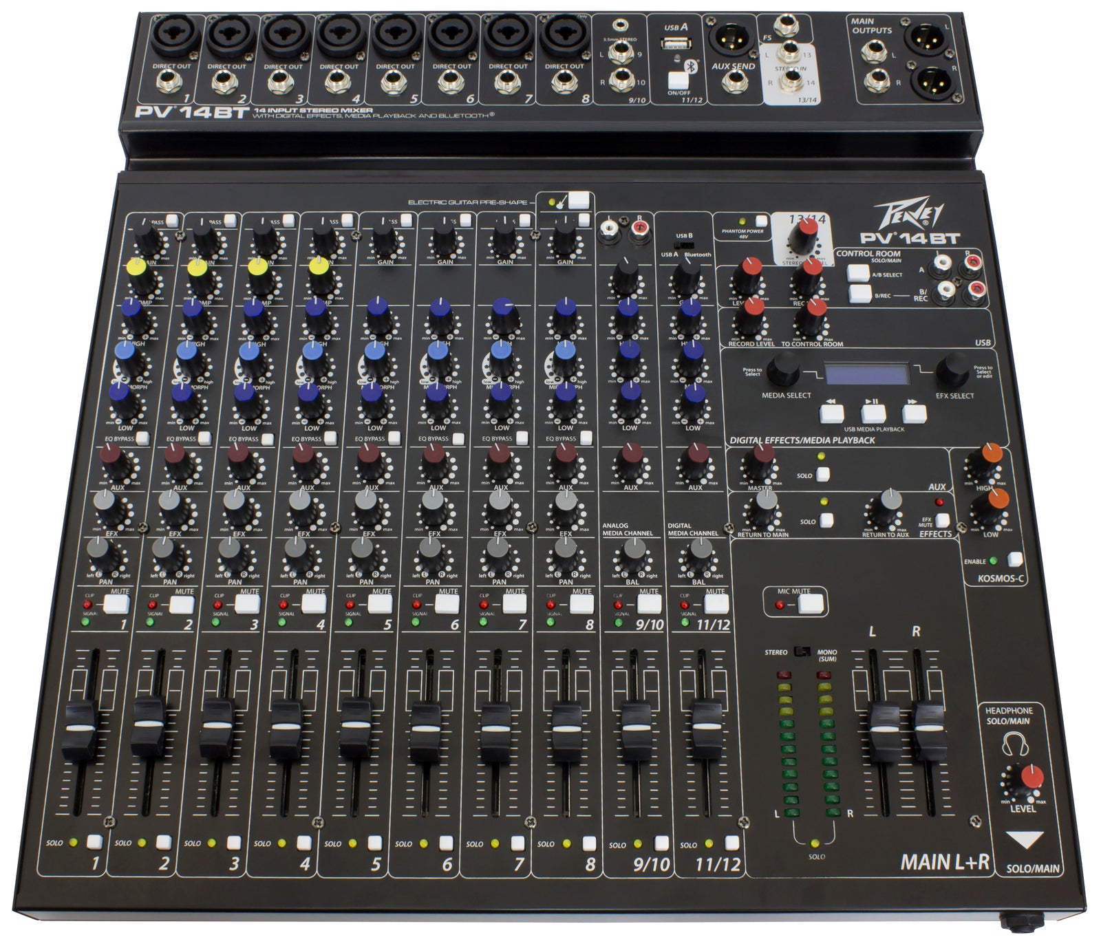 Peavey PV Series "PV-14BT" Compact 14-Channel Mixer with Bluetooth