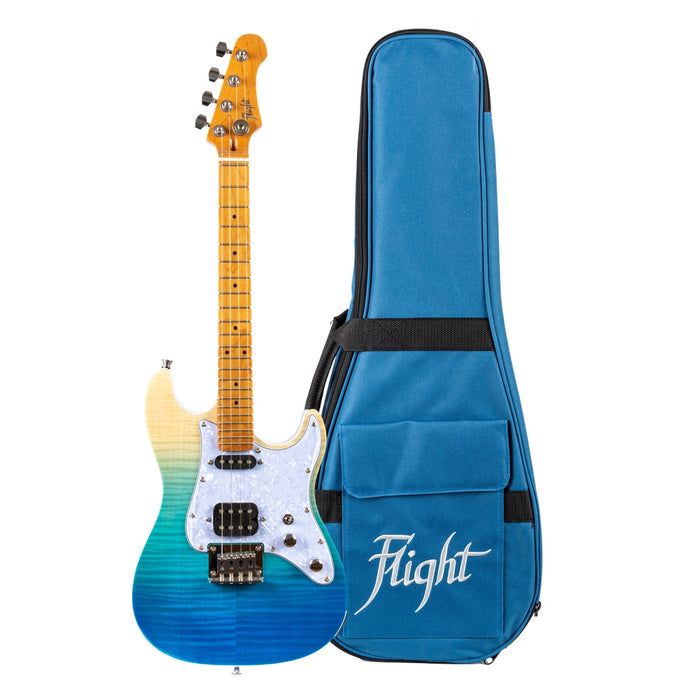 Flight Tenor Strat Ukulele Pathfinder Electric Blue