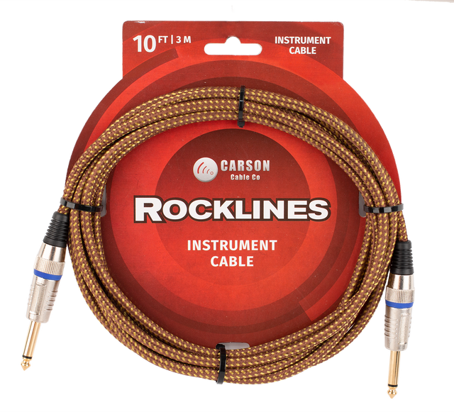 Carson 10 Foot Guitar Lead / Instrument Cable Braided