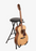 Xtreme Guitarist Performer Stool with Guitar Stand