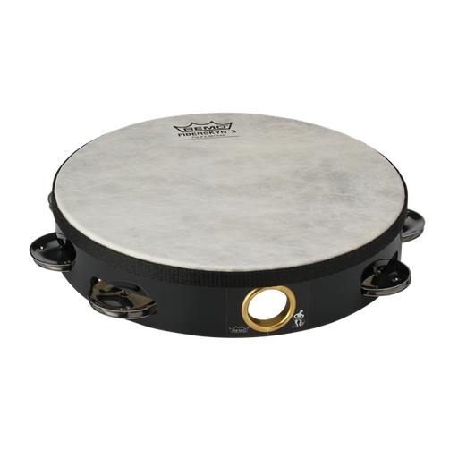 REMO Fiberskyn Tambourine with Double Row Of Jingles (2 sizes)