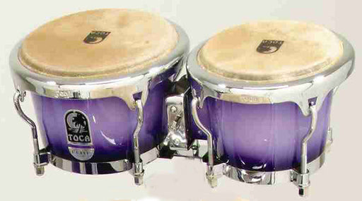 Toca Elite Series 7 & 8-1/2" Wooden Bongos in Purple Mist