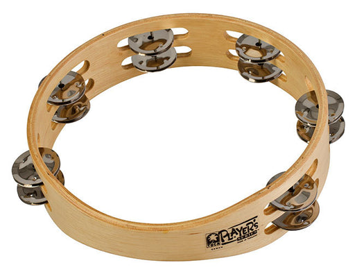 Toca Players Series Wooden 10" Tambourine with Double Row Of Jingles