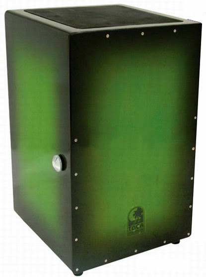 Toca Wooden Cajon in Green Burst with Internal Wire Snares