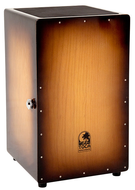 Toca Wooden Cajon in Honey Burst with Internal Wire Snares