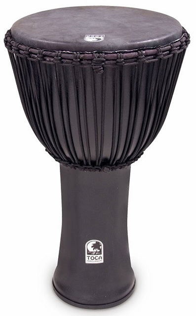 Toca Freestyle 2 Series Rope Tuned Djembe 14" in Black Mamba with Bag