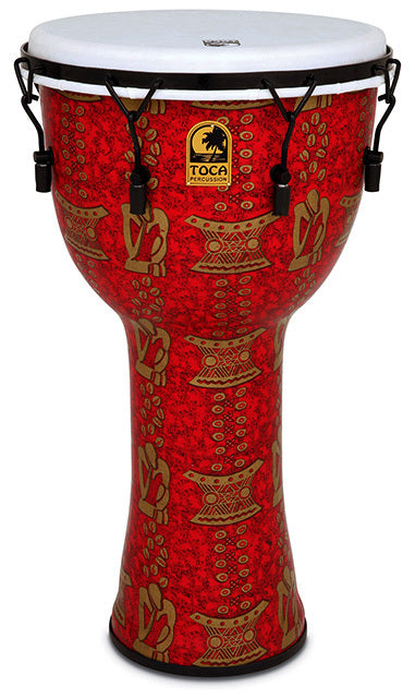 Toca Freestyle 2 Series Mech Tuned Djembe 14" in Thinker Pattern with Bag