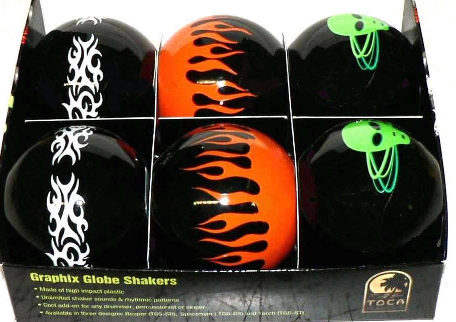 Toca Globe Shakers Pk-6 Asst Designs in POS Counter Display