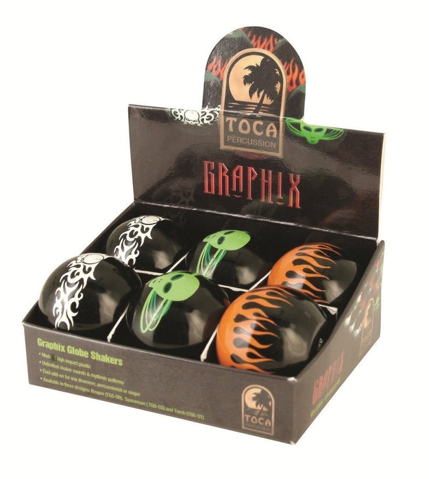 Toca Globe Shakers Pk-6 Asst Designs in POS Counter Display
