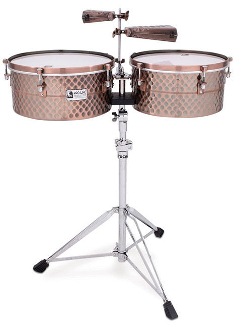 Toca Pro Line Series Timbale Set 14 & 15" in Black Copper