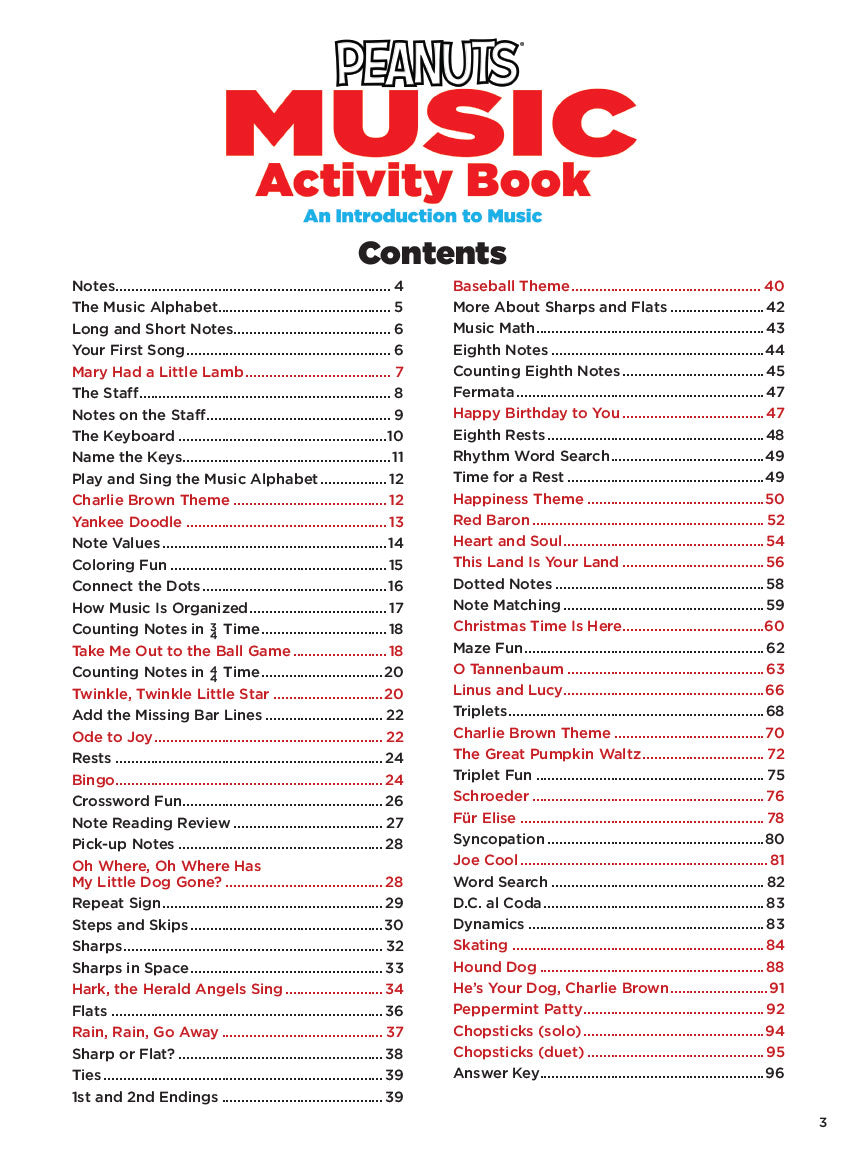 The Peanuts Music Activity Book