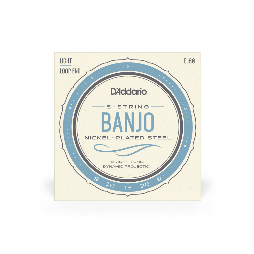Banjo 5 String Set DAddario EJ60 Nickel Plated Regular Light 09 - 20