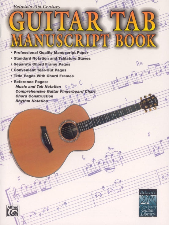 Guitar Tab Manuscript Book