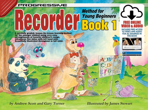Progressive Recorder Method for Young Beginners Book 1 Online Audio