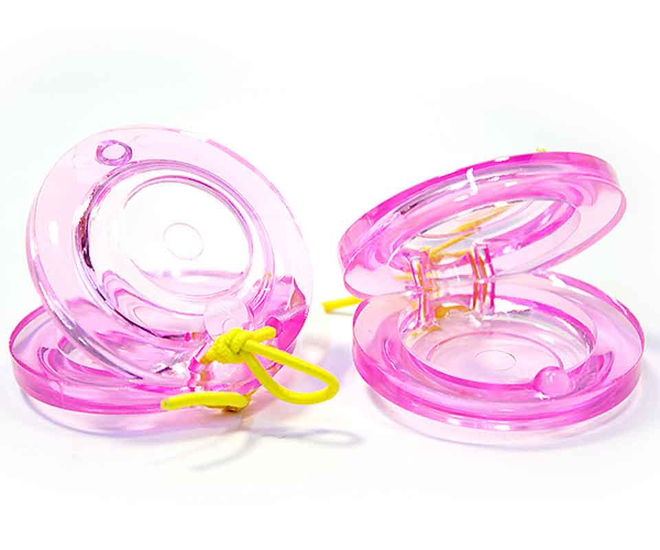 Pair of Pink Transparent Castanets