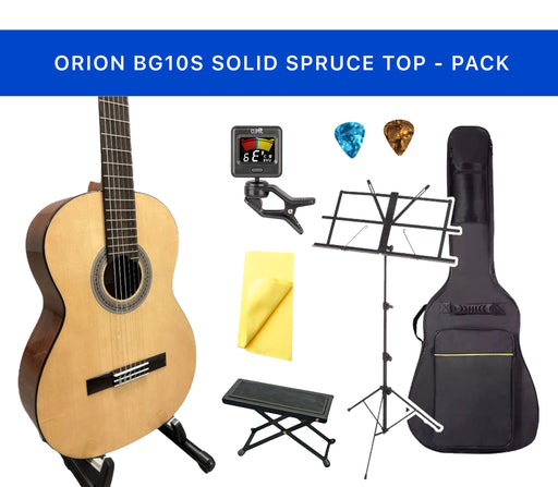 ORION Solid Cedar Top Classical Guitar BG10 (2 options) - PACK